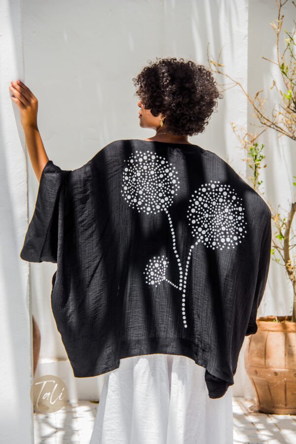 Dotted Bloom Long Cardigan