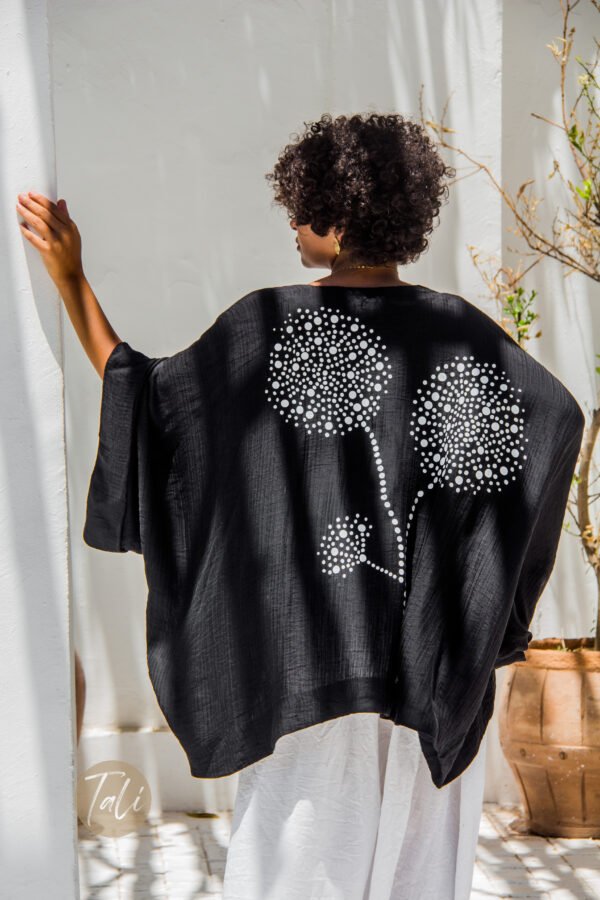 Dotted Bloom Long Cardigan