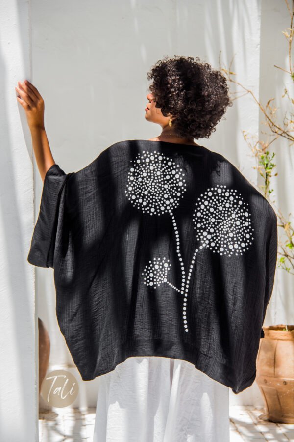 Dotted Bloom Long Cardigan