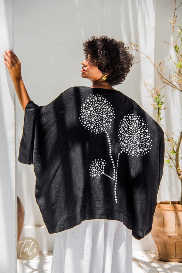 Dotted Bloom Long Cardigan